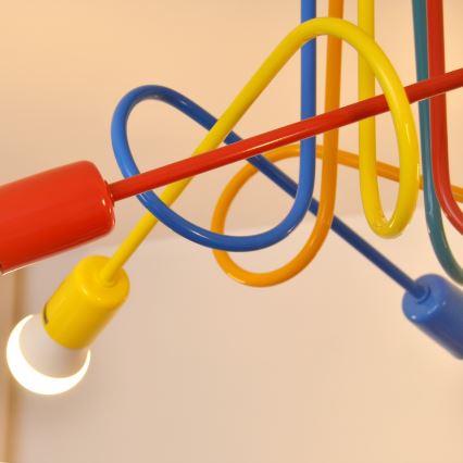 Candeeiro LED integrado de criança OXFORD 5xE27/15W/230V