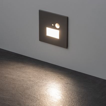 Luminária LED para escadas com sensor de movimento e crepúsculo LED/1,5W/230V 3000/4000/6000K cinzenta