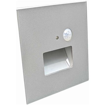 Luminária LED para escadas com sensor de movimento e crepúsculo LED/1,5W/230V 3000/4000/6000K cinzenta