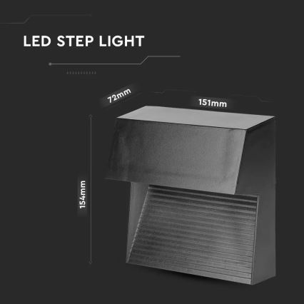 Candeeiro LED para escadas LED/3W/230V 4000K IP65