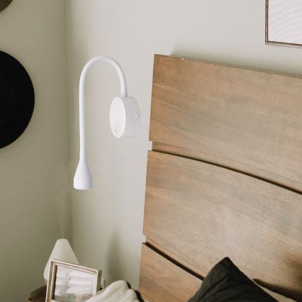 Candeeiro LED pequeno e flexível IONAS LED/3W/230V 3000K branco