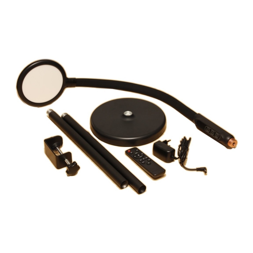 Candeeiro LED  táctil e regulável 3 em1 LED/12W/230V preto CRI 90 + comando