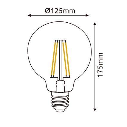 Candeeiro LED E27/7W/230V 4000K - Globo