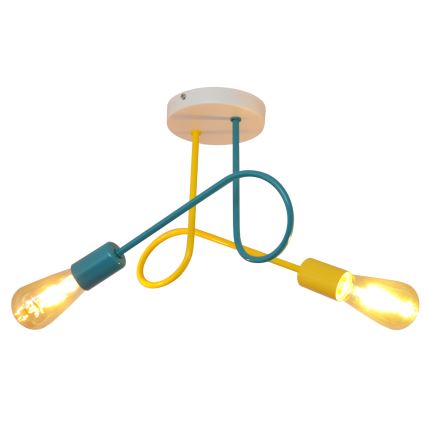 Candeeiro montado na superfície de criança OXFORD 2xE27/15W/230V