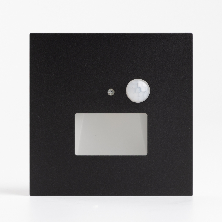 Candeeiro LED para escadas com sensor de movimento e de crepúsculo LED/1,5W/230V 3000/4000/6500K preto