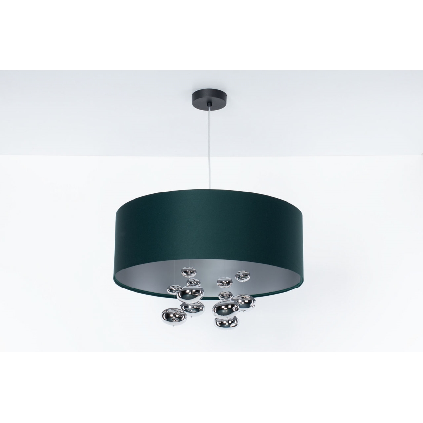 Candeeiro pendente BUBBLE com cabo, 1x E27 (máx. 60W, 230V), Ø 50 cm, verde
