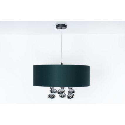 Candeeiro pendente BUBBLE com cabo, 1x E27 (máx. 60W, 230V), Ø 50 cm, verde