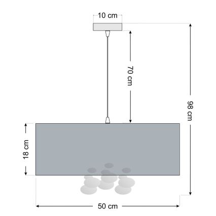 Candeeiro pendente BUBBLE com cabo, 1x E27 (máx. 60W, 230V), Ø 50 cm, verde