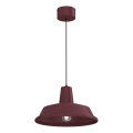 Candeeiro pendente CLASS 1xE27/15W/230V borgonha