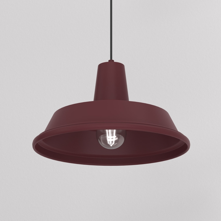 Candeeiro pendente CLASS 1xE27/15W/230V borgonha