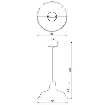 Candeeiro pendente CLASS 1xE27/15W/230V borgonha