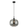 Candeeiro pendente com cabo ALAN 1xE27/40W/230V preto fumê