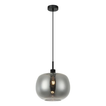 Candeeiro pendente com cabo ALAN 1xE27/40W/230V preto fumê