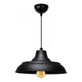 Candeeiro pendente com cabo AYD 1xE27/40W/230V preto