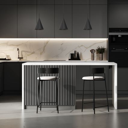 Candeeiro pendente com cabo CAPITAL 1xGX53/15W/230V Ø 17 cm preto