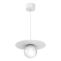 Candeeiro pendente com cabo FLAT 1xE27/15W/230V branco