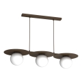 Candeeiro pendente com cabo FLAT 3xE27/15W/230V castanho