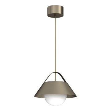 Candeeiro pendente com cabo FUNDA 1xE27/15W/230V bronze