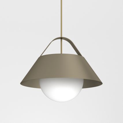 Candeeiro pendente com cabo FUNDA 1xE27/15W/230V bronze