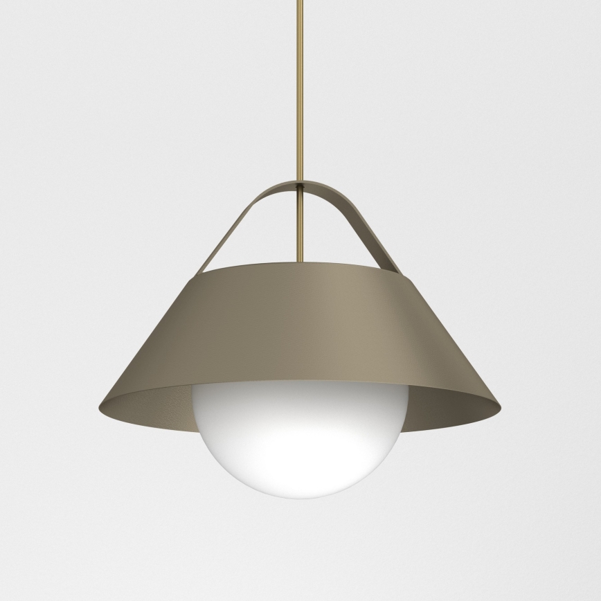 Candeeiro pendente com cabo FUNDA 1xE27/15W/230V bronze