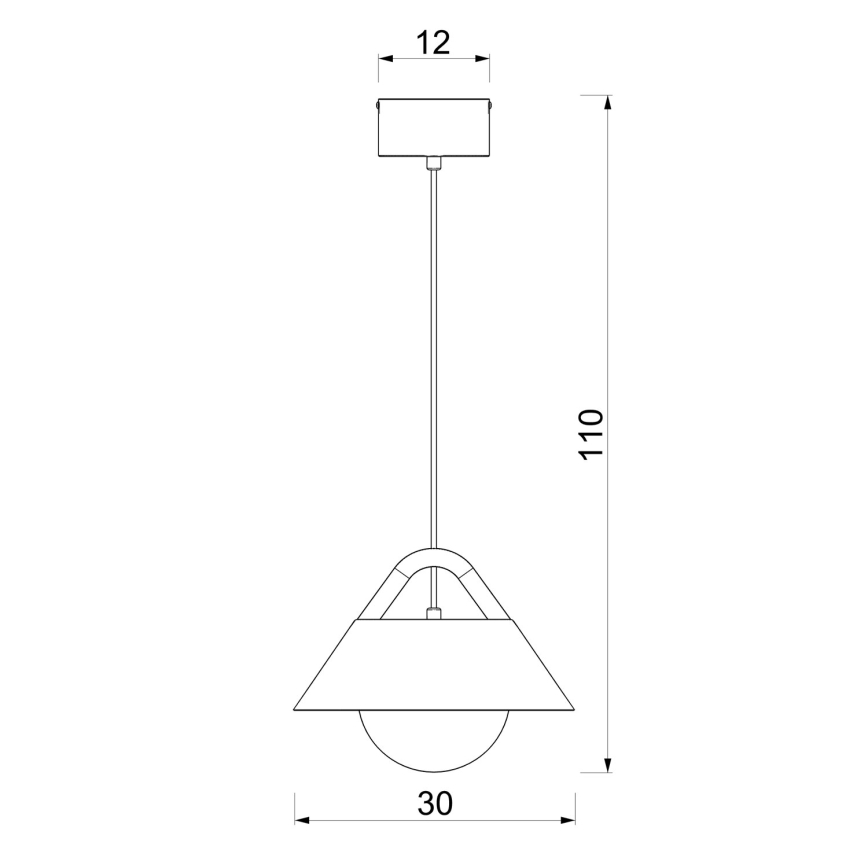 Candeeiro pendente com cabo FUNDA 1xE27/15W/230V bronze