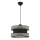 Candeeiro pendente com cabo HALO 1xE27/60W/230V preto/cinzento