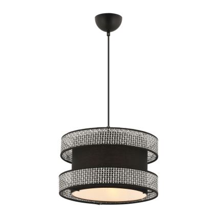 Candeeiro pendente com cabo HALO 1xE27/60W/230V preto/cinzento