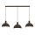 Candeeiro pendente com cabo HANDA 3xE27/15W/230V castanho