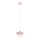 Candeeiro pendente com cabo LARSO 1xE27/15W/230V rosa/bege