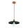 Candeeiro pendente com cabo LITO 1xE27/15W/230V verde/cobre