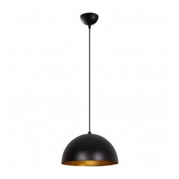 Candeeiro pendente com cabo SIVANI 1xE27/40W/230V Ø 30 cm preto/cobre
