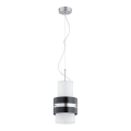Candeeiro pendente com cabo TRI-STAR 1xE27/15W/230V preto/cromado brilhante