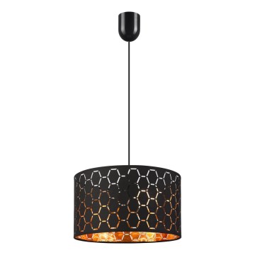 Candeeiro pendente com cabo ULLE 1xE27/15W/230V preto