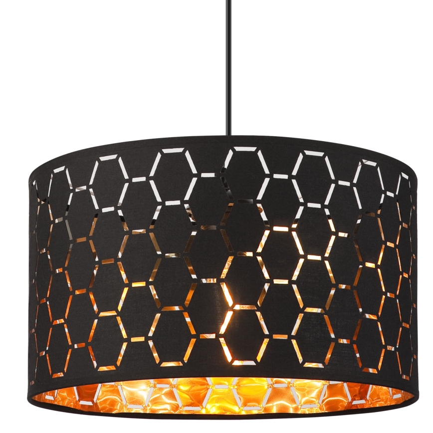 Candeeiro pendente com cabo ULLE 1xE27/15W/230V preto