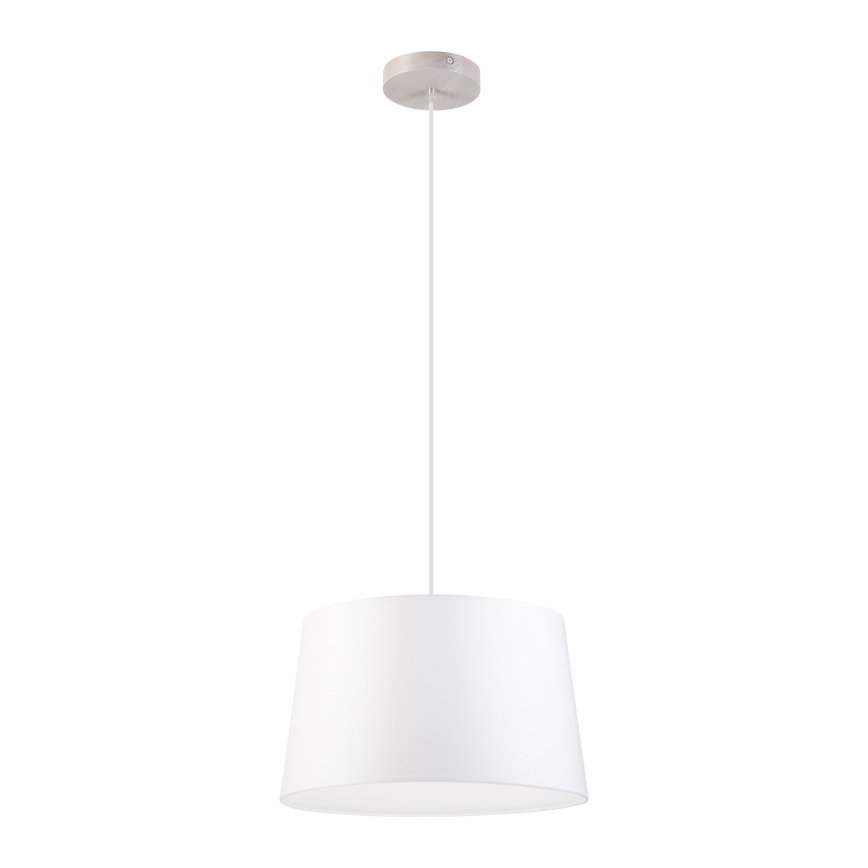 Candeeiro pendente em cabo AIDA 1xE27/60W/230V Ø 35 cm carvalho/branco