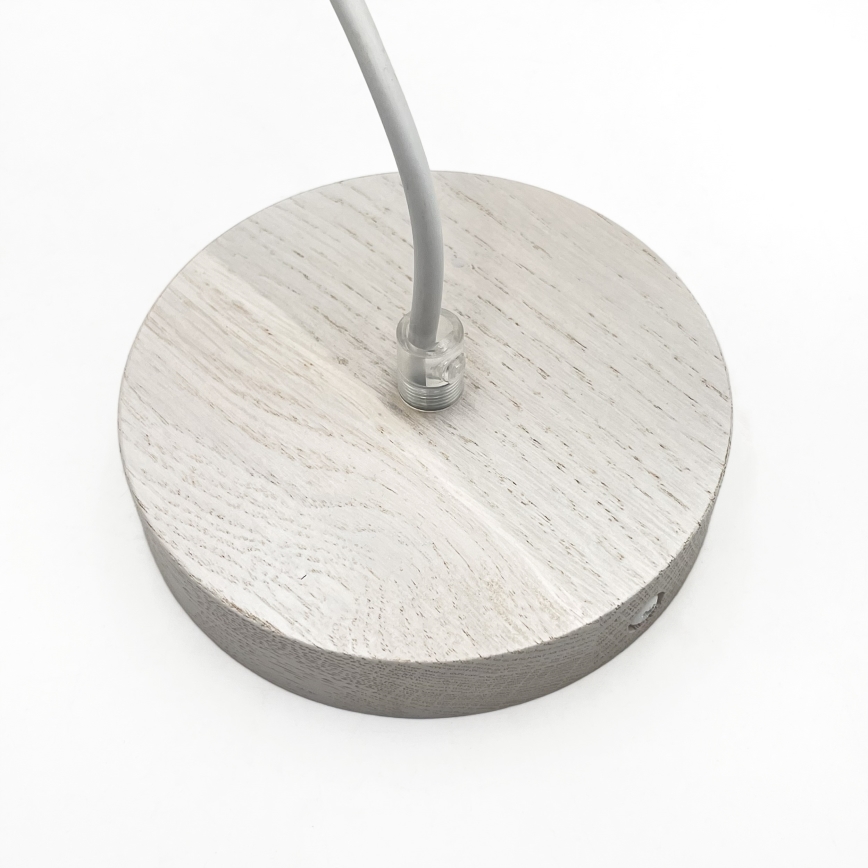 Candeeiro pendente em cabo AIDA 1xE27/60W/230V Ø 35 cm carvalho/branco