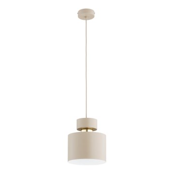 Candeeiro pendente em cabo ASLI 1xE27/15W/230V, bege