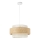 Candeeiro pendente em cabo BOHO 1xE27/60W/230V Ø 40 cm juta/creme