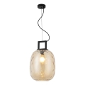 Candeeiro pendente em cabo LUCY 1xE27/40W/230V, bege fumê