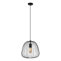 Candeeiro pendente em cabo OVELLA 1xE27/15W/230V Ø 36 cm preto