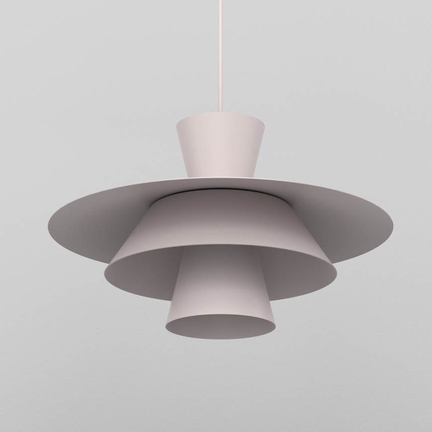 Candeeiro pendente em cabo PLATO 1xE27/15W/230V, creme