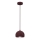 Candeeiro pendente em cabo SOOL 1xE27/15W/230V diâmetro 15 cm bordô