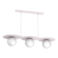 Candeeiro pendente FLAT 3xE27/15W/230V cor creme