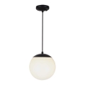 Candeeiro pendente para exterior com cabo 1xE27/60W/230V Ø 20 cm IP44 preto