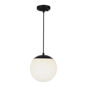 Candeeiro pendente para exterior com cabo 1xE27/60W/230V Ø 20 cm IP44 preto