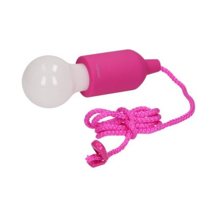 Candeeiro portátil LED LED/1W/3xAAA rosa