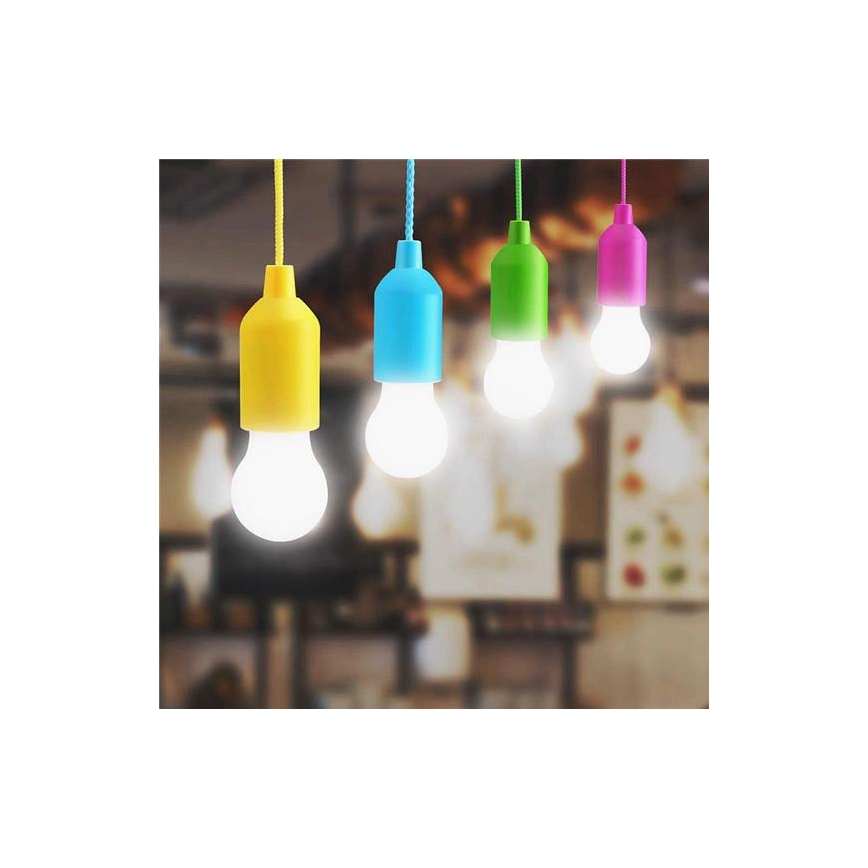 Candeeiro portátil LED LED/1W/3xAAA rosa