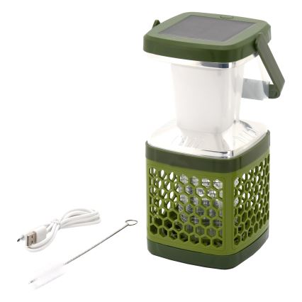 Candeeiro portátil recarregável LED com uma armadilha para insetos LED/3W/1800 mAh verde