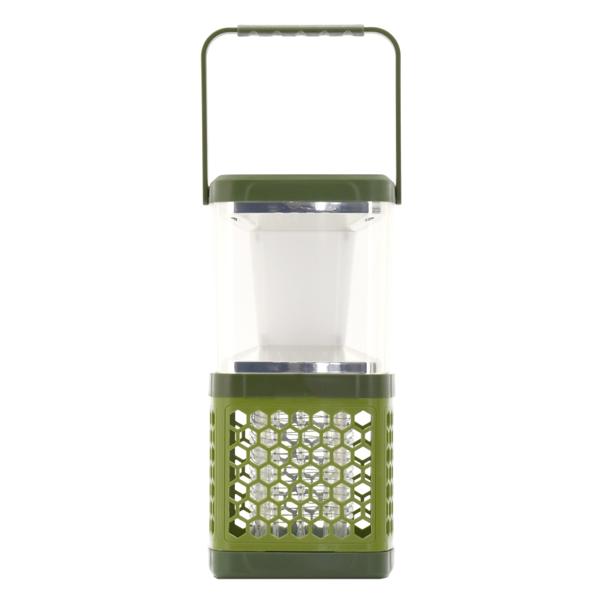 Candeeiro portátil recarregável LED com uma armadilha para insetos LED/3W/1800 mAh verde