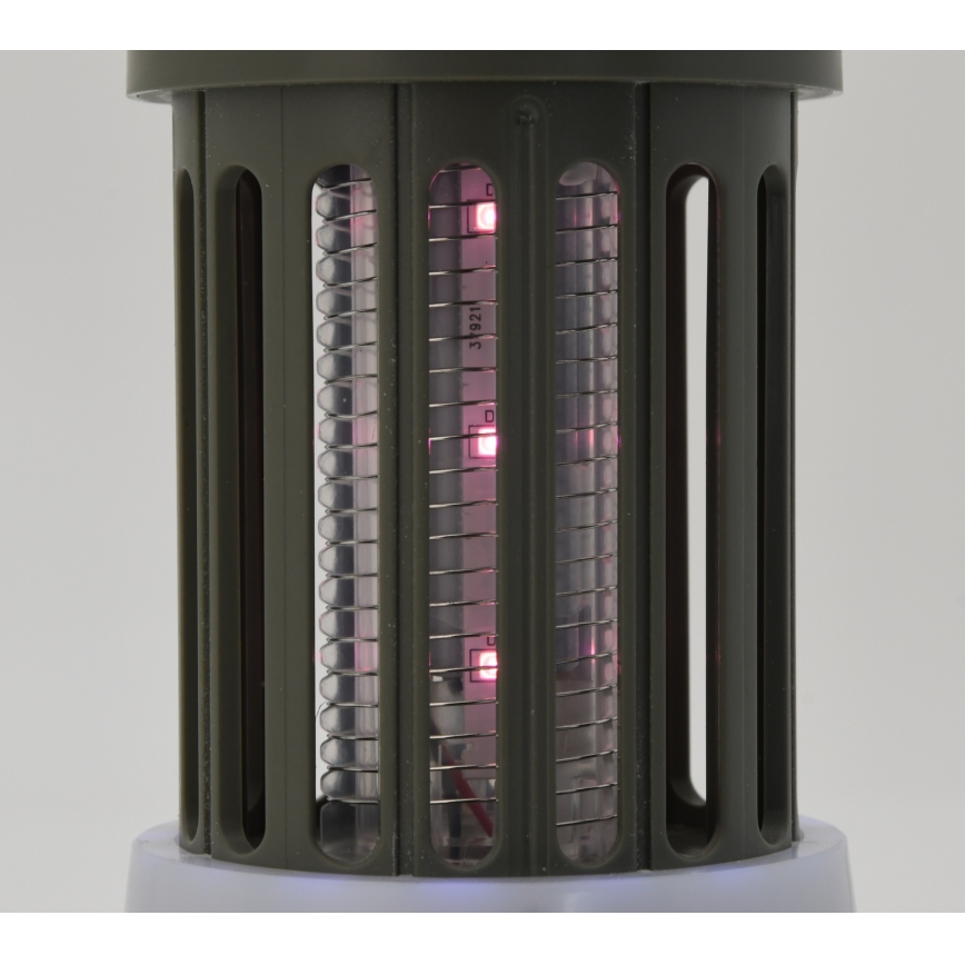 Candeeiro recarregável portátil LED com armadilha de insetos LED/2W/1800mAh/3xAAA IPX4 verde